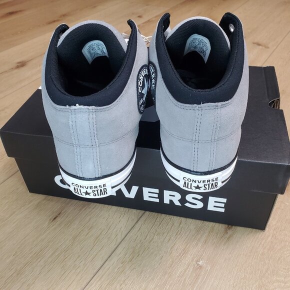 Converse Chuck Taylor All Star High Street Mid Shoe Grey / Black Sneaker A16470C - Picture 4 of 10